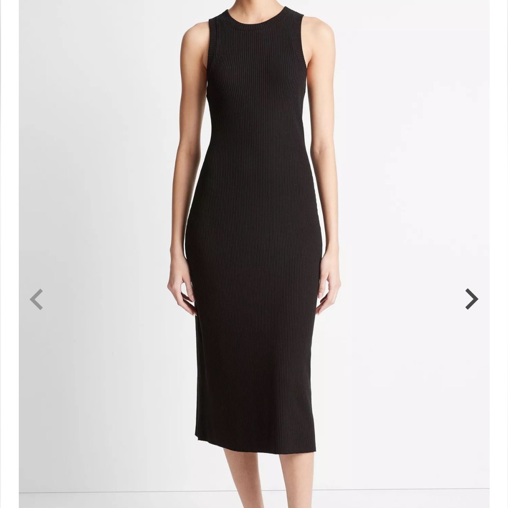 Vince Ribbed High-Neck Tank Dress Size Small